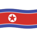 flag: North Korea on platform BlobMoji