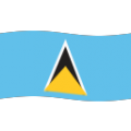 flag: St. Lucia on platform BlobMoji