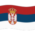 flag: Serbia on platform BlobMoji