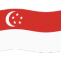 flag: Singapore on platform BlobMoji