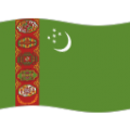 flag: Turkmenistan on platform BlobMoji