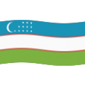flag: Uzbekistan on platform BlobMoji