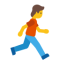 person running facing right on platform BlobMoji