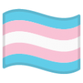 transgender flag on platform BlobMoji