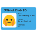 identification card on platform BlobMoji