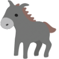 donkey on platform BlobMoji