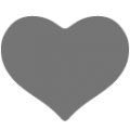 grey heart on platform BlobMoji