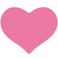 pink heart on platform BlobMoji