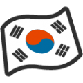 flag: South Korea on platform BlobMoji