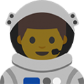 man astronaut on platform BlobMoji