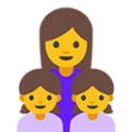 family: woman, girl, girl on platform BlobMoji