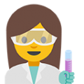 woman scientist on platform BlobMoji