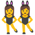 women with bunny ears on platform BlobMoji