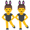 men with bunny ears on platform BlobMoji