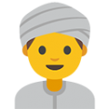 man wearing turban on platform BlobMoji