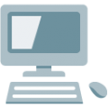 desktop computer on platform BlobMoji