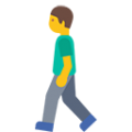 man walking on platform BlobMoji