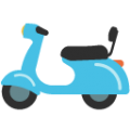 motor scooter on platform BlobMoji