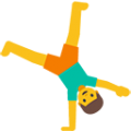 man cartwheeling on platform BlobMoji