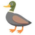 duck on platform BlobMoji