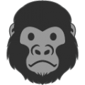 gorilla on platform BlobMoji