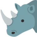 rhinoceros on platform BlobMoji