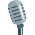 studio microphone on platform BlobMoji
