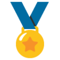 sports medal on platform BlobMoji