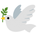 dove of peace on platform BlobMoji