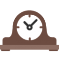 mantelpiece clock on platform BlobMoji