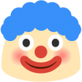 clown face on platform BlobMoji