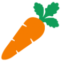 carrot on platform BlobMoji