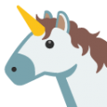 unicorn face on platform BlobMoji