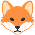 fox face on platform BlobMoji