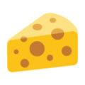 cheese wedge on platform BlobMoji