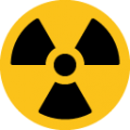 radioactive sign on platform BlobMoji