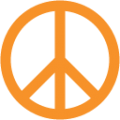 peace symbol on platform BlobMoji
