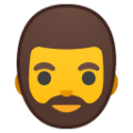 person: beard on platform BlobMoji
