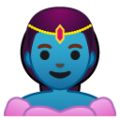 woman genie on platform BlobMoji