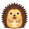 hedgehog on platform BlobMoji