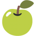 green apple on platform BlobMoji