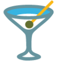 cocktail glass on platform BlobMoji