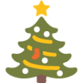 Christmas tree on platform BlobMoji