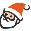 Santa Claus on platform BlobMoji