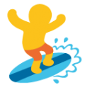 person surfing on platform BlobMoji