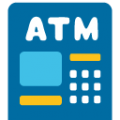 ATM sign on platform BlobMoji