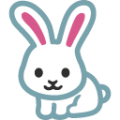 rabbit on platform BlobMoji