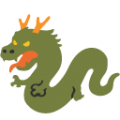 dragon on platform BlobMoji