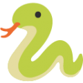 snake on platform BlobMoji
