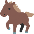 horse on platform BlobMoji